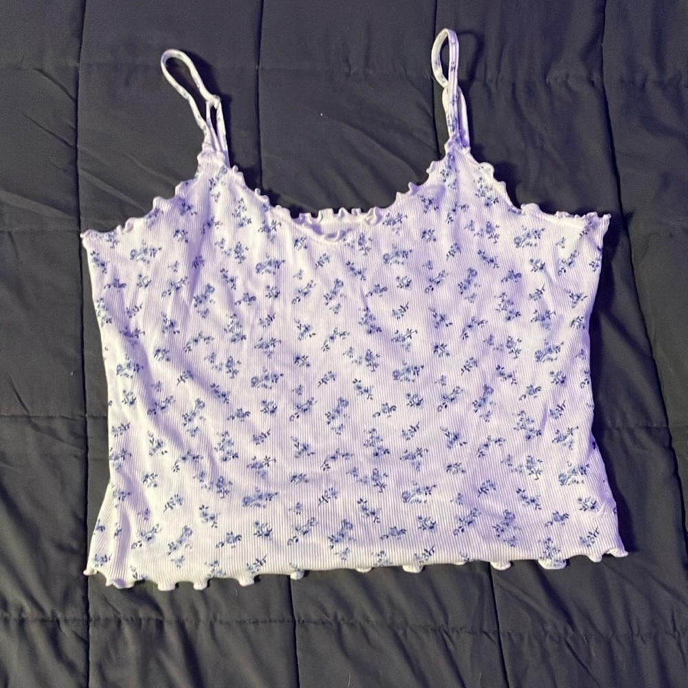 Hollister Floral Print Women's Top - White
